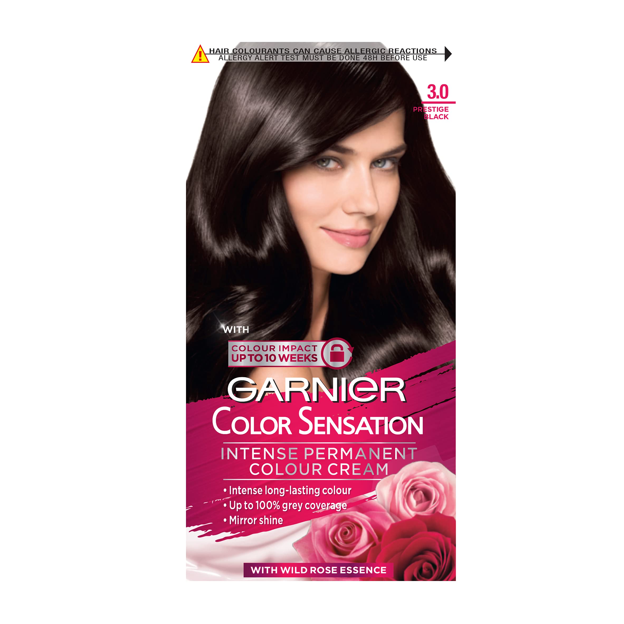Garnier Color Sensation Black Hair Dye Permanent 3.0 Prestige Black — image 1