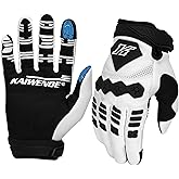 KAIWENDE Men’s MTB Gloves-Touchscreen Dirt Bike Riding Gloves for Mountain Bike,ATV,BMX,Off-Road Motorcycles, Scooters,Street Bikes,Motorbike,Motocross Racing & Powersports (White, X-Large)
