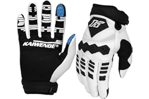 KAIWENDE Men’s MTB Gloves-Touchscreen Dirt Bike Riding Gloves for Mountain Bike,ATV,BMX,Off-Road Motorcycles, Scooters,Street Bikes,Motorbike,Motocross Racing & Powersports (White, Small)