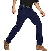 NATUVENIX Tactical Pants for Men, Water Resistant Hiking Cargo Pants Lightweight Outdoor Work Pants for Men Ripstop