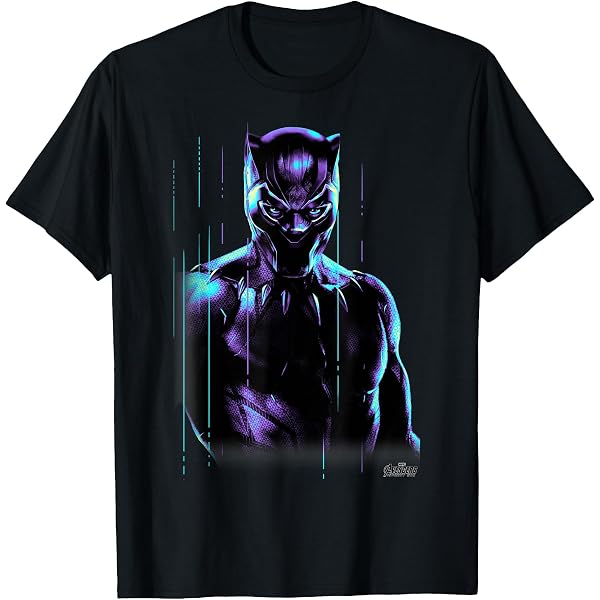 Amazon.com: Marvel Black Panther Movie Geo Tech Purple Portrait T