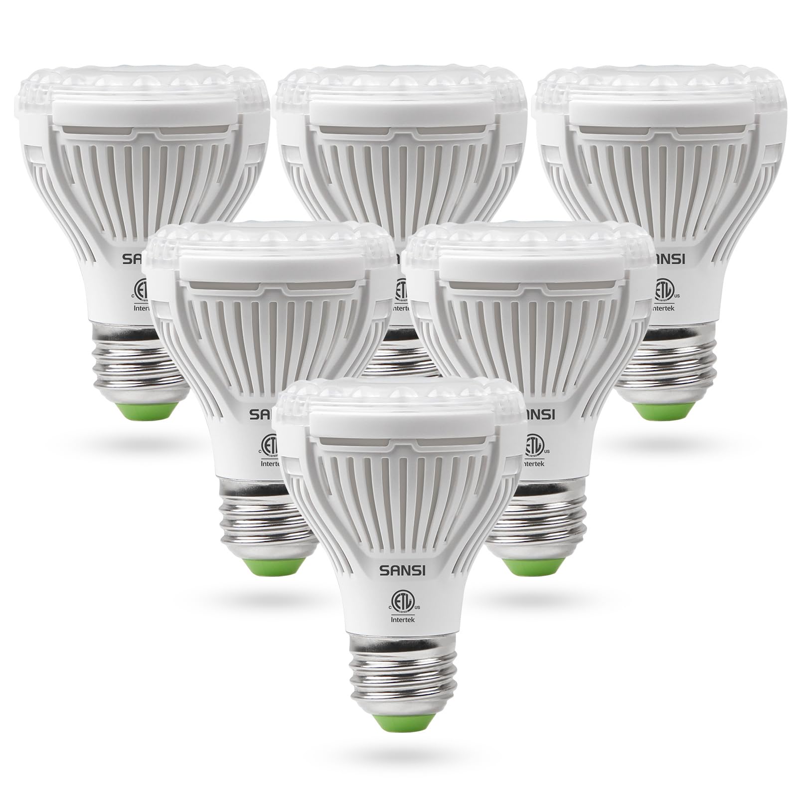 Photo 1 of SANSI LED Grow Light Bulb for Seeds and Greens, Full Spectrum 10W Grow Light (150 Watt Equiv) with Optical Lens for Indoor Plant, High PPFD, E26 Base, 6-Pack
