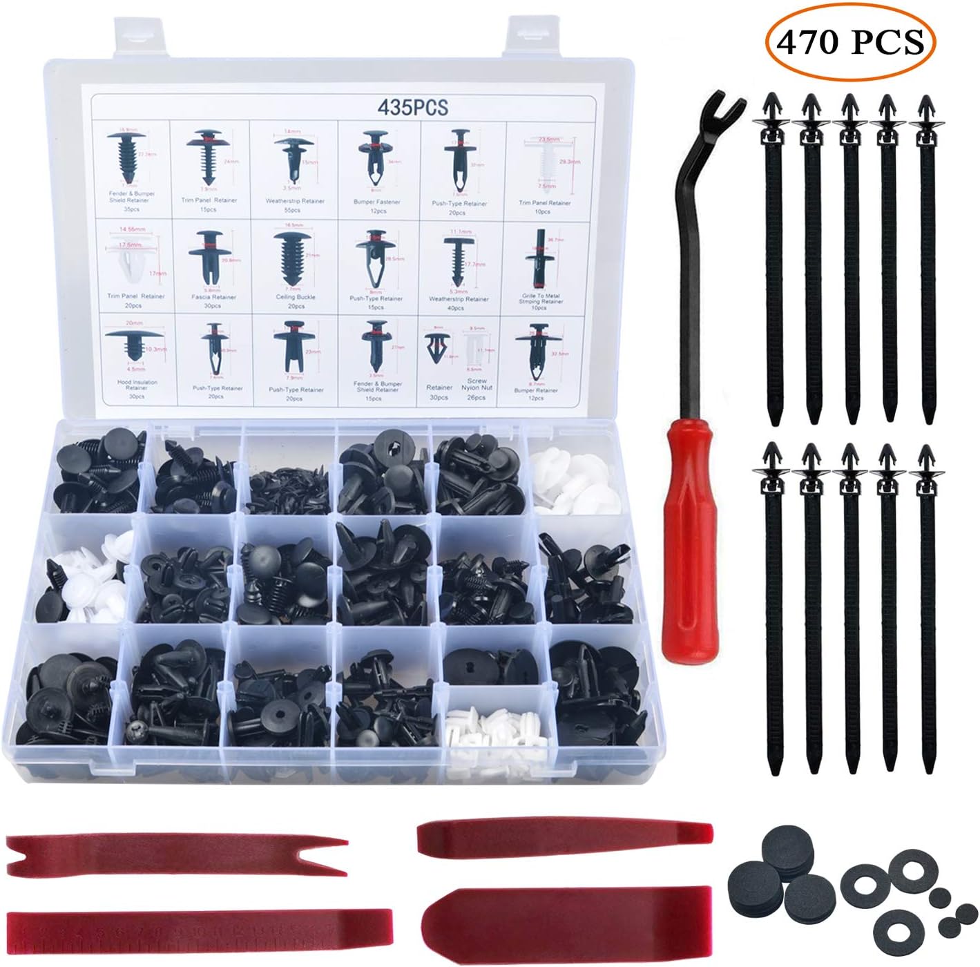 Amazon.fr Eason Rivet Clips Plastique 470 pcs Plastique Rivets