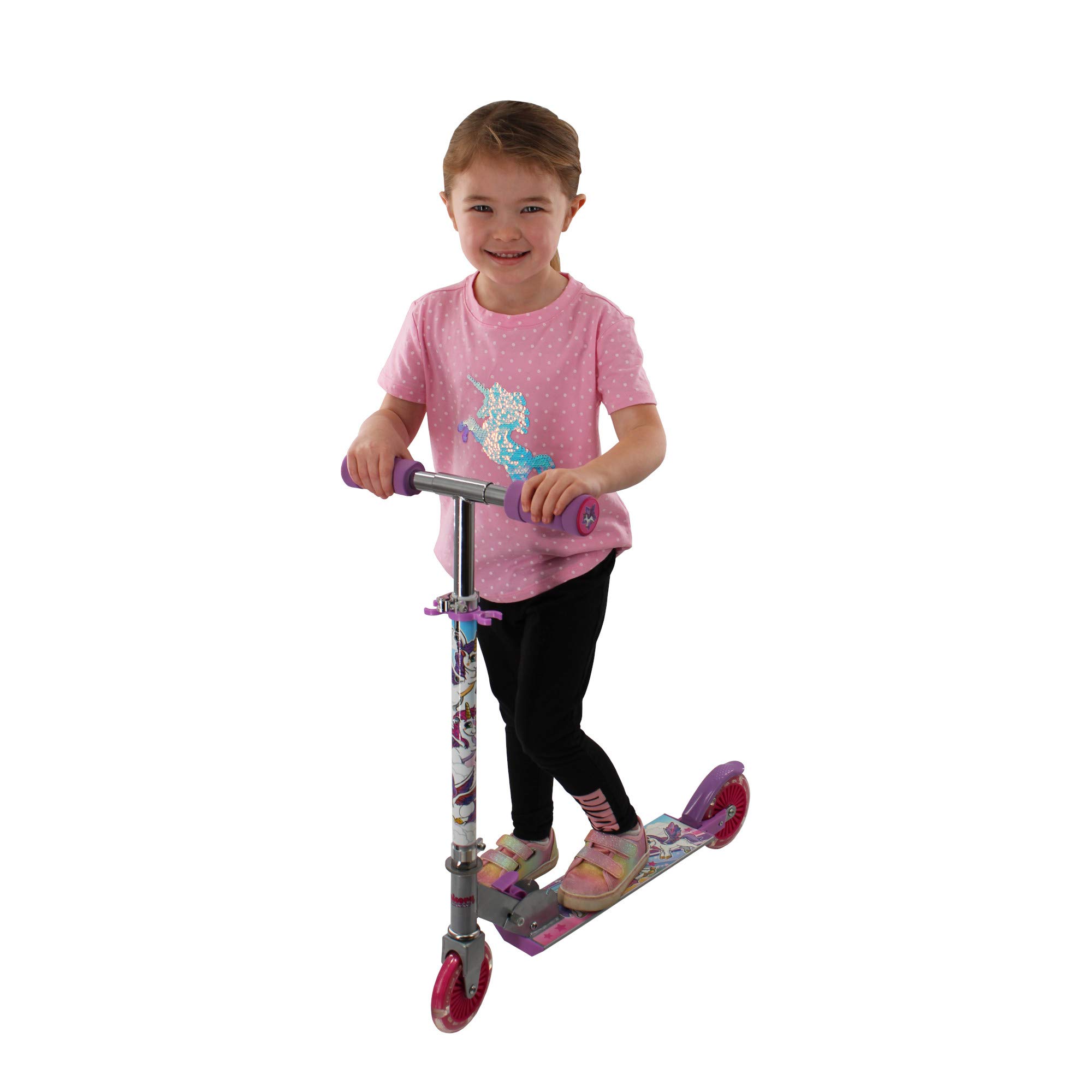 Ozbozz Unicorn Scooter with 2 Light UP Wheels