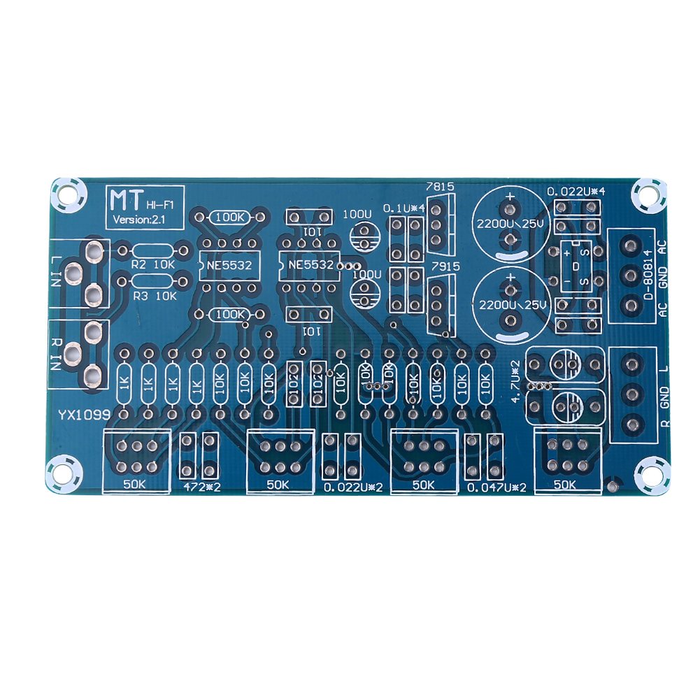 NE5532 Stereo Preamplifier Volume Control Board with Treble Midrange