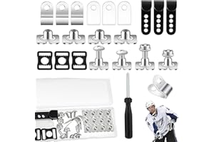 Hockey Repair Kit - Stainless Steel Repair Kit Replacement Parts | Sports Supplies Including Visor Clip, Screwdriver and Rubb