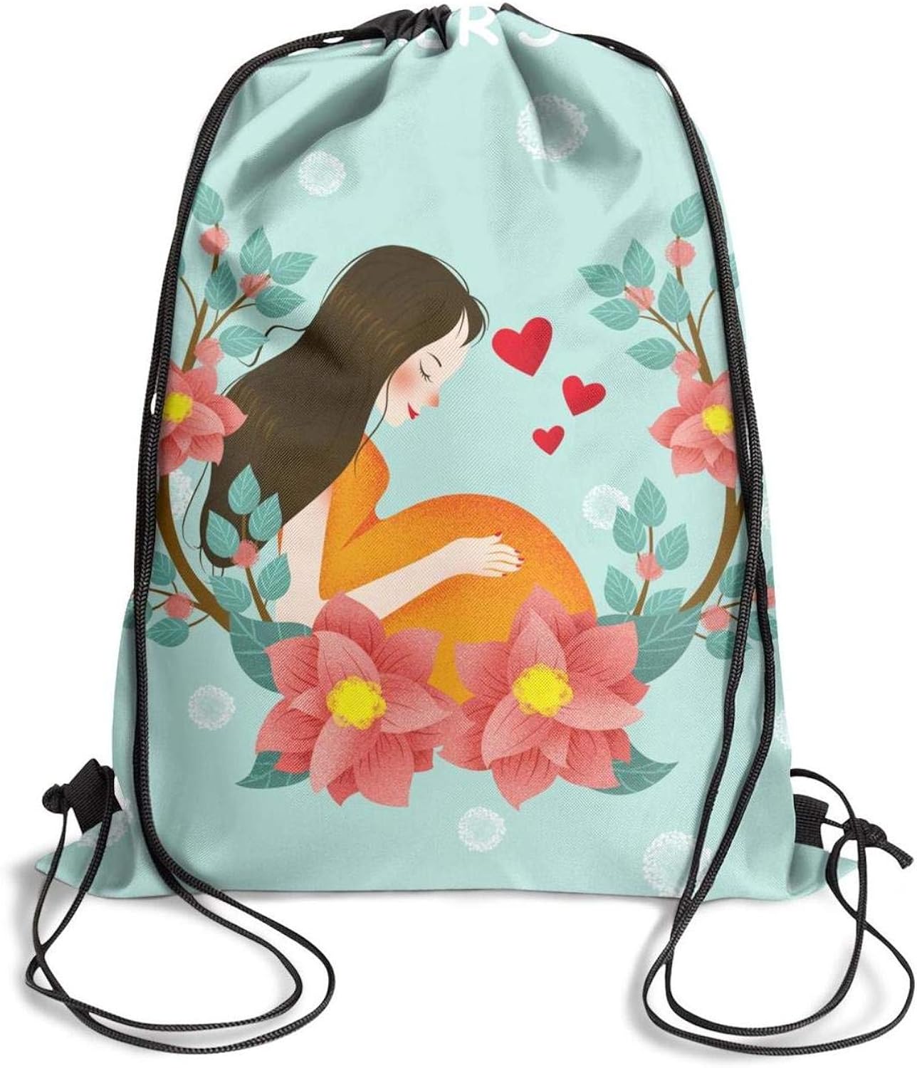 Drawstring Backpack Bag Mother's Day Pregnant mother