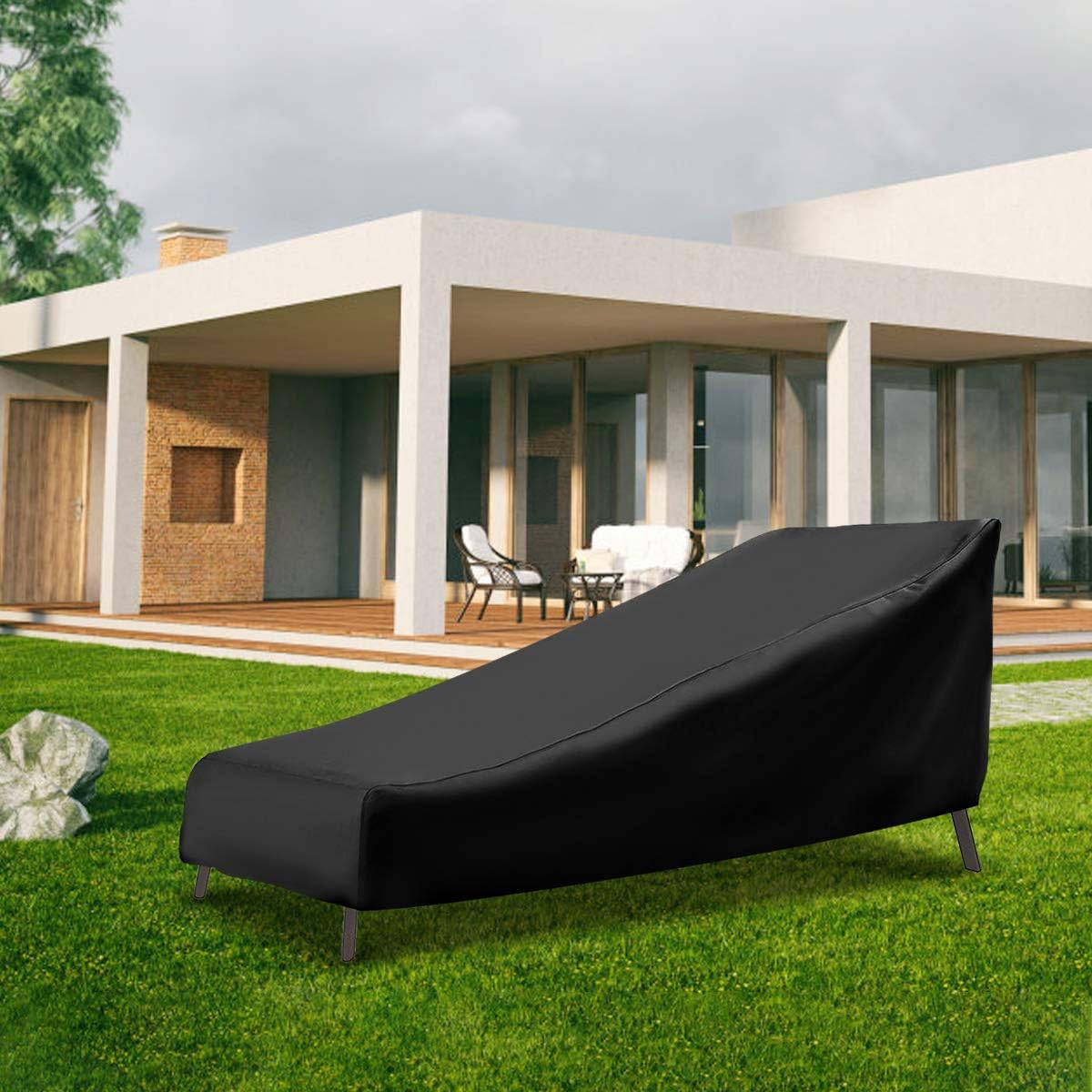 NASUM Waterproof Patio Lounge Chair Cover, 420D Upgraded Patio Furniture Cover, Durable Outdoor Lounge Chair Cover, Fading Resistant,Tear-Resistant, UV Resistant.(86Lx34Wx30H Inches): Kitchen & Dining
