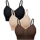 WANAYOU Bras for Women Bralettes for Women with Support Wireless Bra Comfortable No Underwire Push Up Padded Everyday Bra