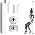Luxton Dancing Pole - Adjustable & Portable Stripper Pole - Heavy-Duty Steel Fitness Equipment - Static & Spinning Dance Pole for Exercise, Gym, Clubs - with Installation Tools