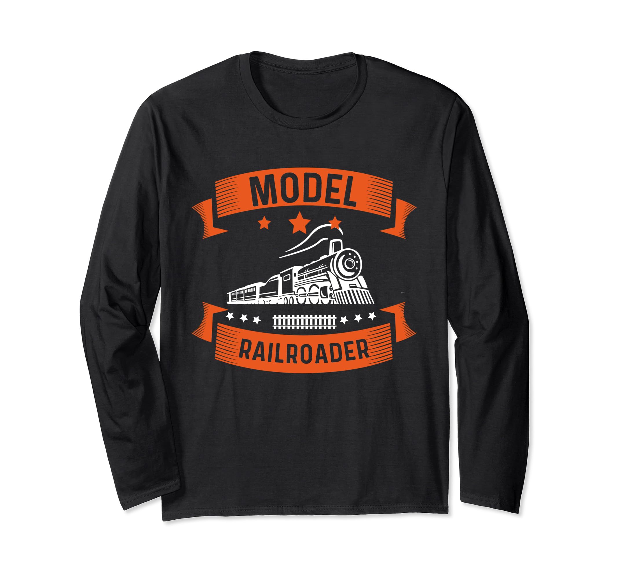 Model Train Collector Rail Scale Model Railroader Enthusiast Long Sleeve T-Shirt