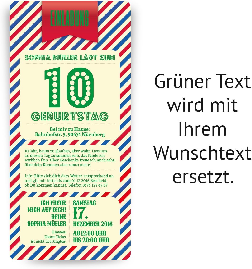 Einladungskarten 20 Stuck Zum Kinder Geburtstag Im Zirkus Clown Ticket Motiv Einladung Party Dekoration Spielzeug Memorial Cards Ie 