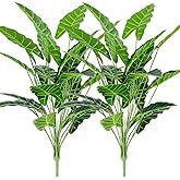 COTSEN Artificial Plants 2 Pcs Artificial Alocasia Plants 28inch Faux Alocasia Tree Large Fake Plants Family Office Indoor Outside Decor