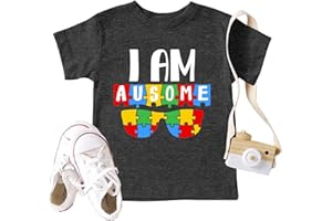 Ithalt Autism Awareness Shirt Kids Autistic Tshirt Puzzle Heart Graphic Tee Inspirational Tops for Toddler Boys Girls