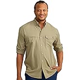 HUK - Men's Tide Point Long Sleeve Shirt, Fishing Button Down, Overland Trek, X-Large