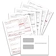 W2 Forms 2024,6 Part Tax Forms,Complete Laser W-2 Tax Forms and W-3 Transmittal Kit,25 Employee Kit of Laser Forms,Compatible with QuickBooks and Accounting Software,25 Self Seal Envelopes Included