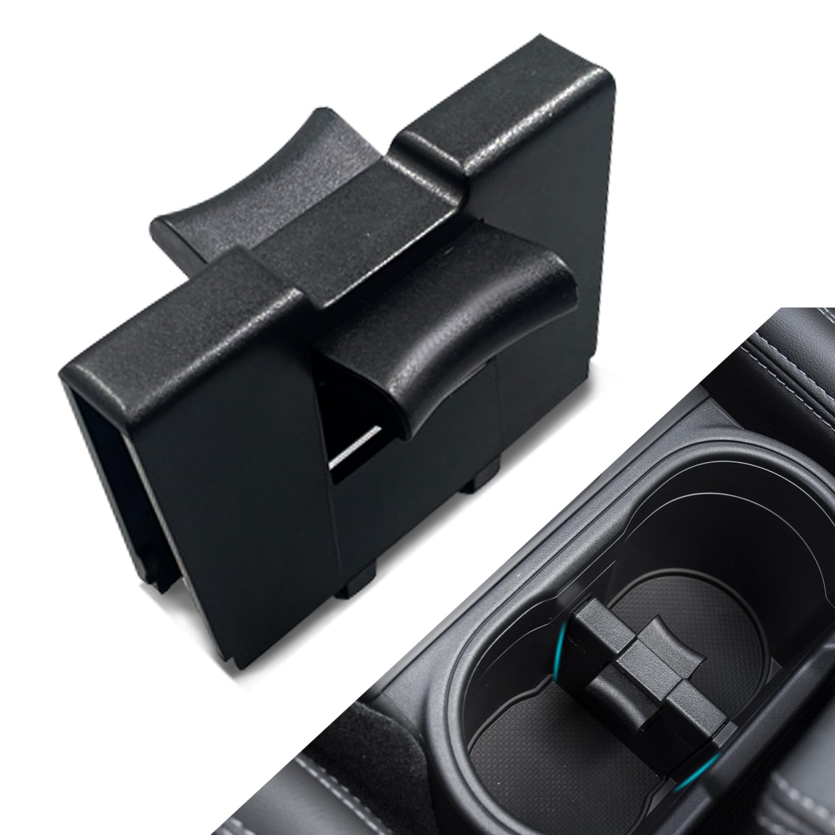 Photo 1 of Cup Holder Divider, Center Console Partition Cup, Console Box Cup Holder Insert Car Interior Accessories Fit for Subaru Forester 2014 2015 2016 2017 2018 2019 Year, 92118AJ000 92118AJ001