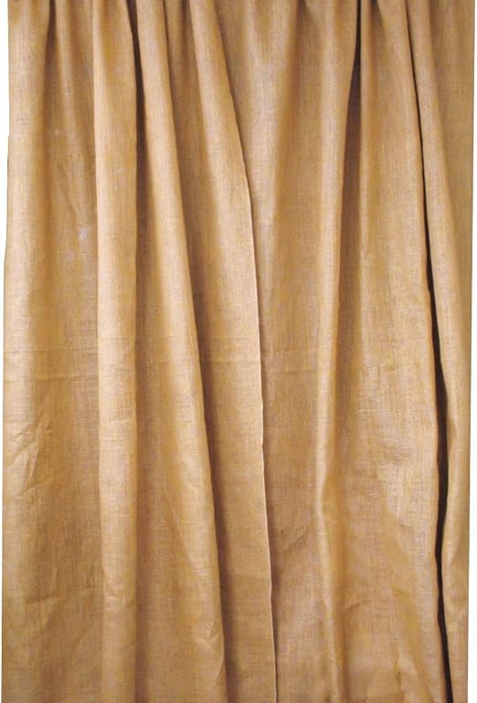 Amazon Com La Linen 58 Wide By 96 Jute Burlap Window Curtain