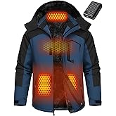 Wulcea Men Heated Jacket Graphene Electric Warm Coat North 12v Chamarras El Frio Abrigo Invierno Chaqueta Regalos De Cumpleaños Navidad Para Hombre Mi Novio Papa 14