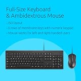 Kensington KM100 EQ Wired Keyboard and Ambidextrous Mouse Combo Black view 4