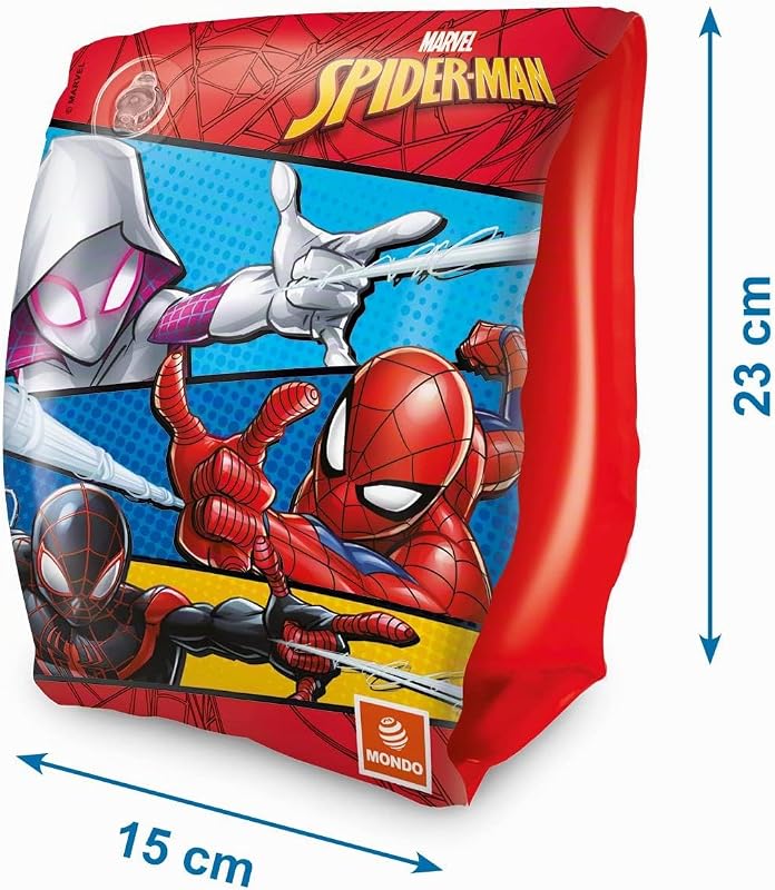 Brinquedos - Braçadeiras SPIDERMAN - Aquecedores de braços para crianças - Material PVC - Adequado para crianças dos 2 aos 6 anos com peso 6-20 kg - 16927