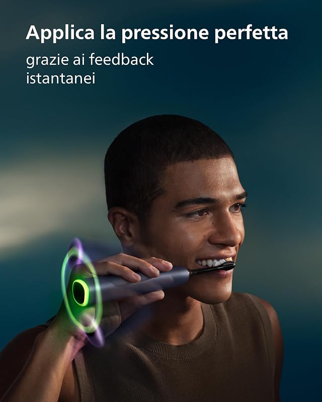Sonicare Next-Generation DiamondClean 9000 Spazzolino elettrico - con Feedback di copertura totale, Feedback di pressione, 21 impostazioni, viola satinato, HX9214/85