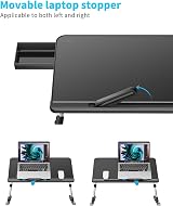 SAIJI Laptop Bed Table with Drawer, 17in Desk, Folding Legs, 40kg Load view 7