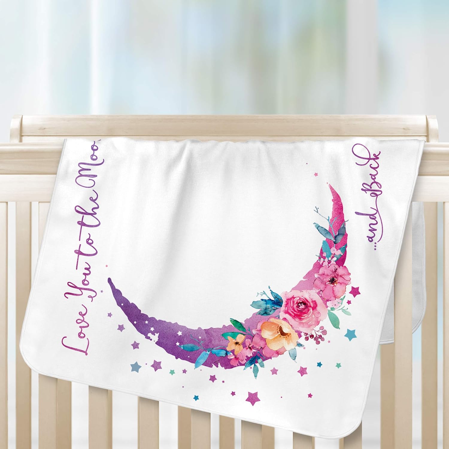 Luka&Lily Baby Monthly Milestone Blanket Girl, Memory Blanket for Newborn Baby Shower, Month and Age Blanket for Baby Nursery, Baby Growth Chart Blanket, Includes Headband, Wreath and Frame 60"x40": Kitchen & Dining