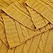 NTBAY 100% Pure Cotton Cable Knit Throw Blanket, Super Soft Warm 51x67 Knitted Throw Blanket for Couch, Sofa, Chair, Bed - Extra Cozy, Machine Washable, Comfortable Home Decor, Ginger Yellow
