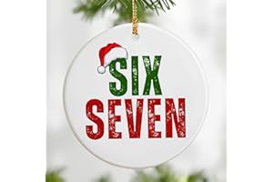 DUJITODOH 67 Christmas Ornament, Funny 6 7 Meme Ornament, Six Seven Ornaments, Funny Christmas Ornaments 2025, Teen Gen Alpha Xmas Gift, 67 Meme Gift, Stocking Stuffers for Teens