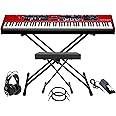 Nord Stage 4 88 88-Key Fully-Weighted Electric Keyboard Bundle with Adjustable Piano Stand, Adjustable Bench, Studio Headphones and Sustain Pedal (4 Items)