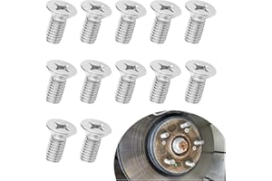 AOKDOM 12PCS Brake Disc Rotor Screws OEM#93600-06014-0H,Automotive Replacement Brake System Parts Compatible with Honda Accord Civic Crosstour Clarity Acura CL ILX Integra Legend MDX (12PCS)