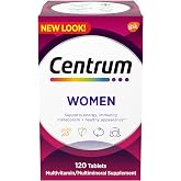 Centrum Multivitamin for Women 18 and Over, 120 Tablets | Contains Vitamin D3, B Vitamins and Antioxidant Vitamins C and E, Gluten Free, Non-GMO Ingredients, GLP-1 Support