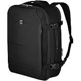 Victorinox Crosslight Boarding Bag - Lightweight Laptop Backpack for Traveling Essentials - Sleek Business Backpack Made from Recycled Materials - Black