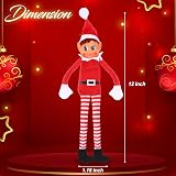 Elves Behavin Badly Christmas Elfette 12 Inch Plush Toy Red Long Legs view 2