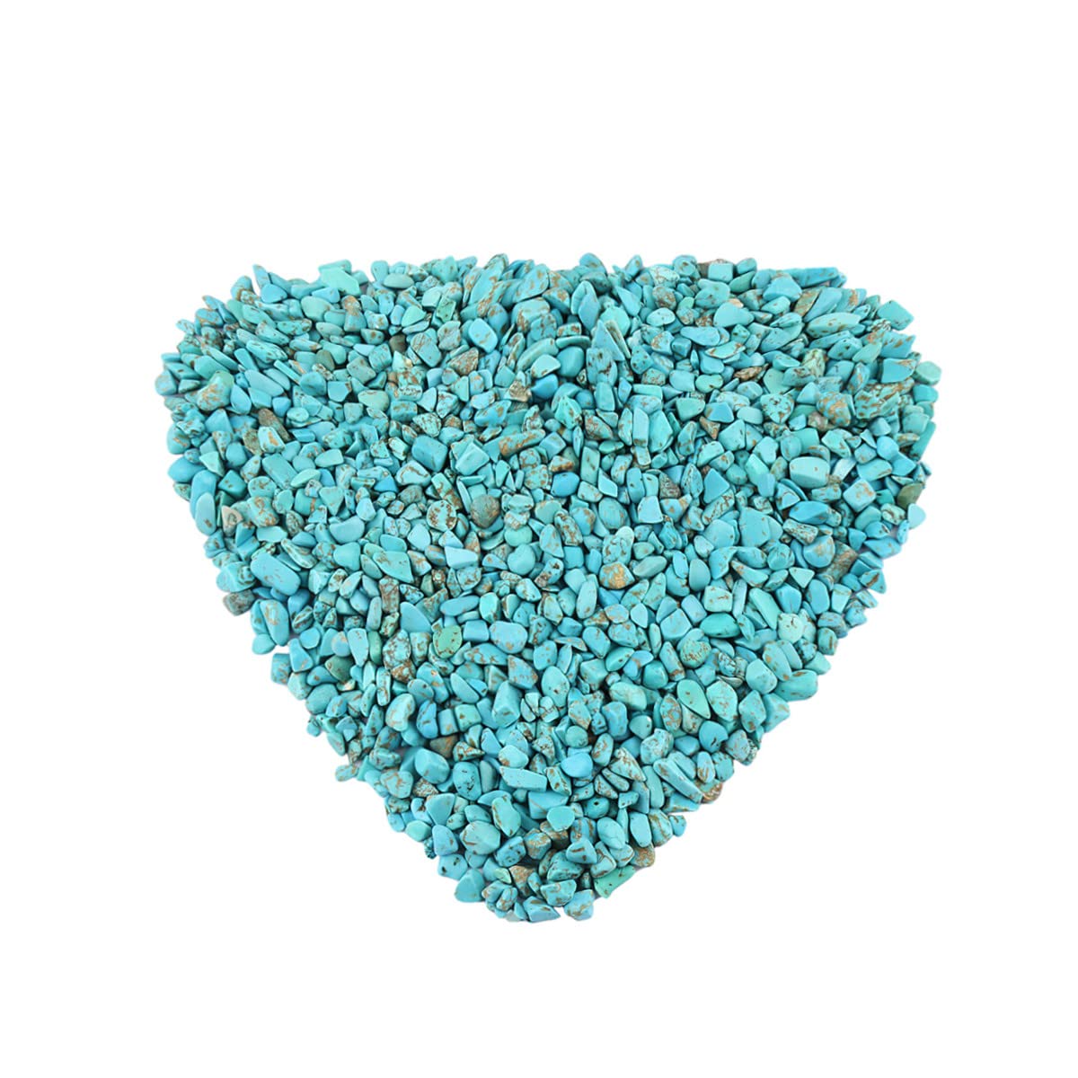 Nupuyai 0.5lb Blue Howlite Turquoise Crystal Chip Stones, Irregular Shape Tumbled Crushed Healing Stones Quartz Rocks for Home Decor