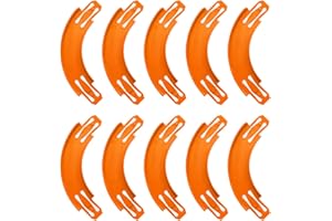 ARSUNOVO Racetrack Connectors Compatible with Hot Wheels,90 Degree Banked Turn,10 Packs，Upgrade Edition (Orange)