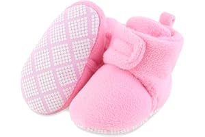BIBIMOM Baby Booties Fleece Unisex Cozy Soft Warm Non-Slip Shoes First Walkers Newborn to 18 Months Winter Autumn