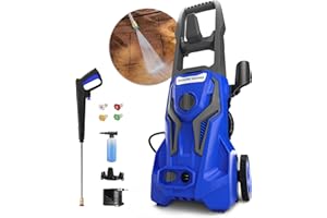 ZHUOLIN 4200 PSI 2.8 GPM Power Washer Electric Powered - Electric Pressure Washer with 25 FT Hose 4 Interchangeable Nozzle & Foam Cannon, for Cars, Patios, and Floor Cleaning