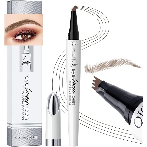 2-in-1 Augenbrauenstift & Eyeliner – Mit 4-Zinken-Spitze Für Microblading-Effekt, Wasserfest