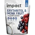 Impact White Monk Fruit & Erythritol Sweetener Blend - Gluten Free, Zero Calories, Net Carbs, Keto, Vegan, Non-GMO - 1 is to 1 Sugar Substitute - 4lbs