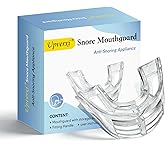 Upverxi Snore Mouthguard: Anti-Snoring Mouthpiece Sleeping Aid – Comfortable & Reusable Snore Relief Device for Quiet, Peaceful Sleep(Clear)