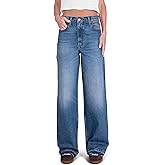 CAKE THE LABEL Women High Rise Loose Straight Jeans Wide Leg Pants