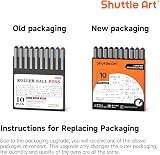Shuttle Art Rollerball Pens 10 Pack 0.5mm Black Blue Red Quick Drying view 8