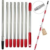 9.9 FT Paint Roller Extension Pole, Stainless Steel Handle & Stick | 8-Section Extendable Pole with Tapered Adapter for High 