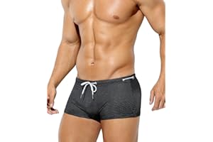 Arjen Kroos Men's Bathing Swimsuit Quick Dry Swimwear Sports Beach Swim Shorts with Drawstring Trunk