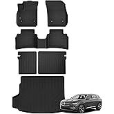 Auxko All Weather Floor Mats Cargo Mat with Backrest Mat Fit for Buick Envision 2021-2025 2026 TPE Liners Accessories All Season Guard Odorless Anti-Slip Black