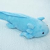 RejoyLix Axolotl Plush Toy, Soft Salamander Plush, Cute Plush Gift for Kids and Adults - 31 Inch, Blue, PX004