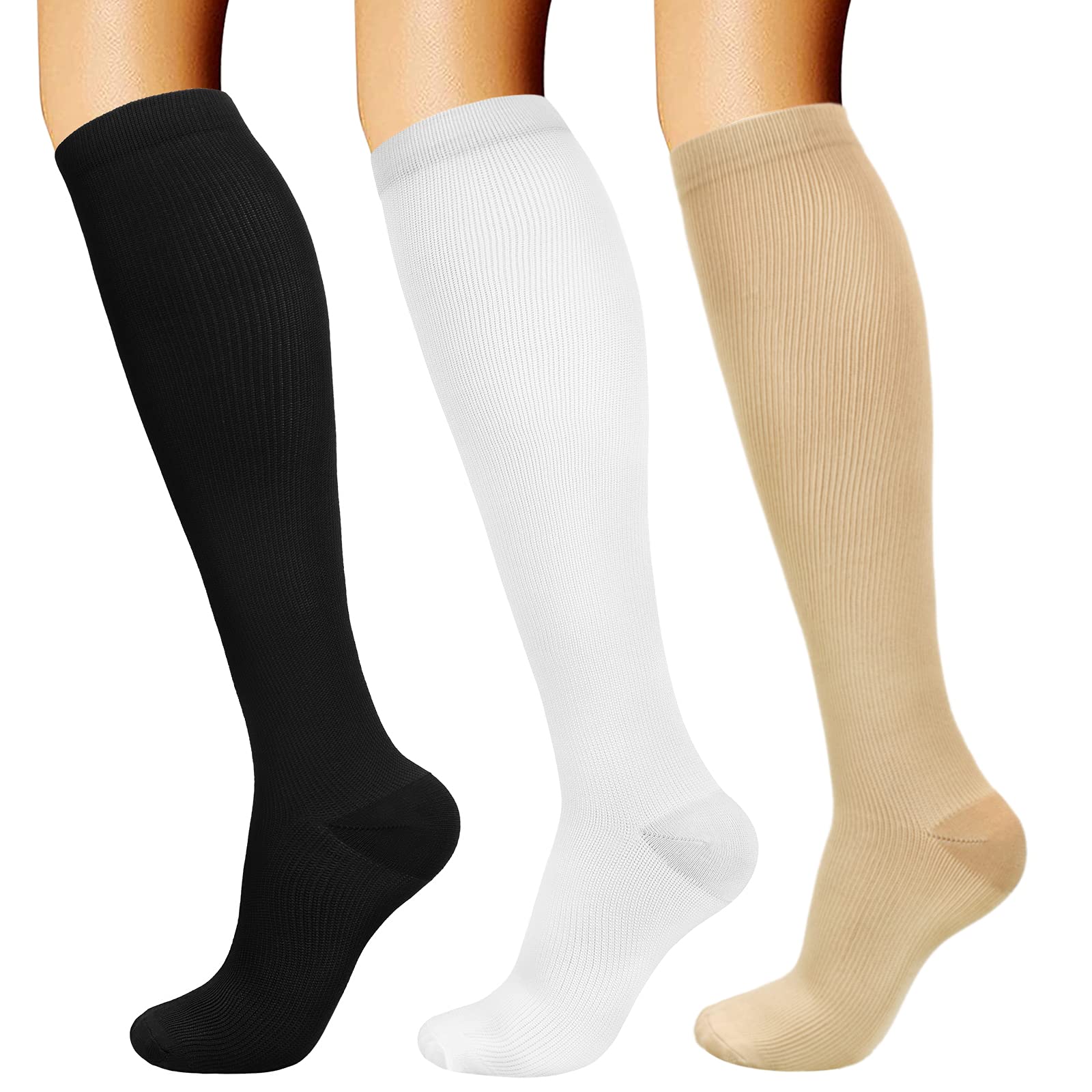 DRESHOW Compression Socks For Men & Women Best Support for Athletic Running Flight Travel Cycling — image 1