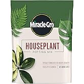 Miracle-Gro Houseplant Potting Mix: Fertilized, Perlite Soil for Indoor Gardening, Designed to Be Less Prone to Gnats, 4 qt.
